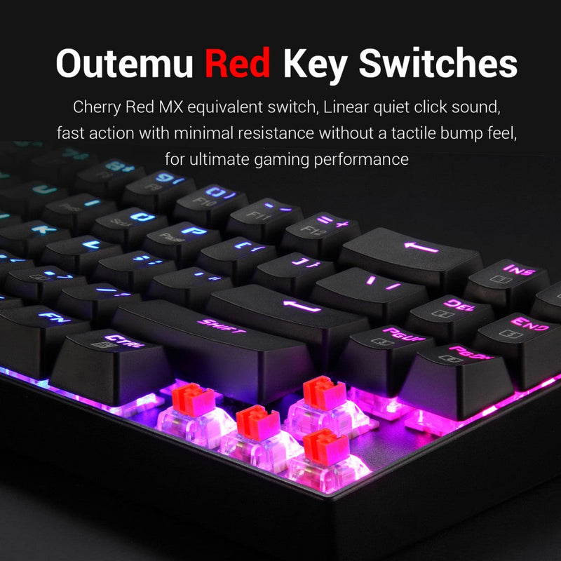 Redragon K599 KRS Deimos Wireless Backlit RGB Mechanical Gaming Keyboard